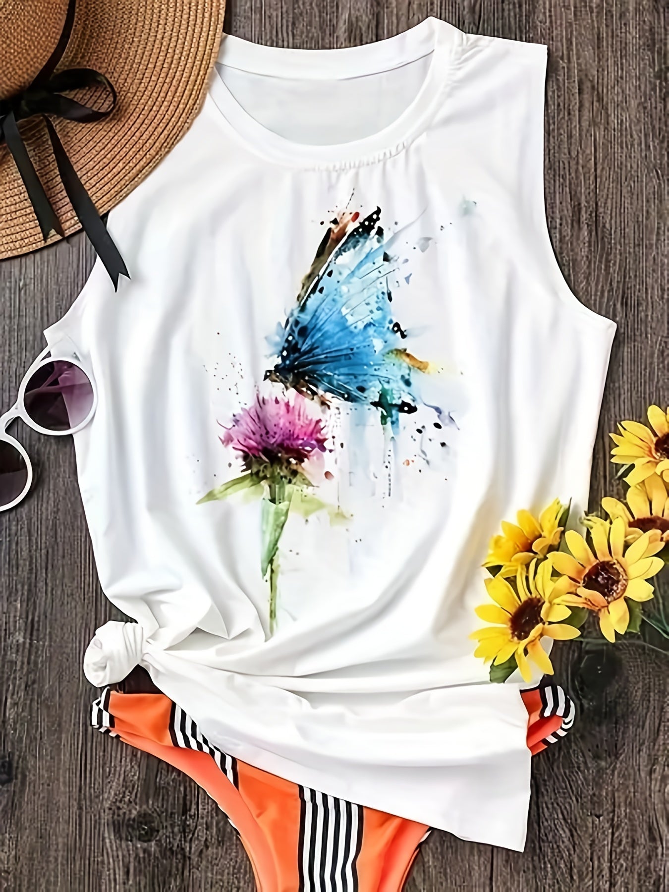 Graphic Print Tank Top 3 Pack Women's Sleeveless Top