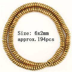 High Retention Natural Golden Hematite Beads Strand DIY Jewelry Making