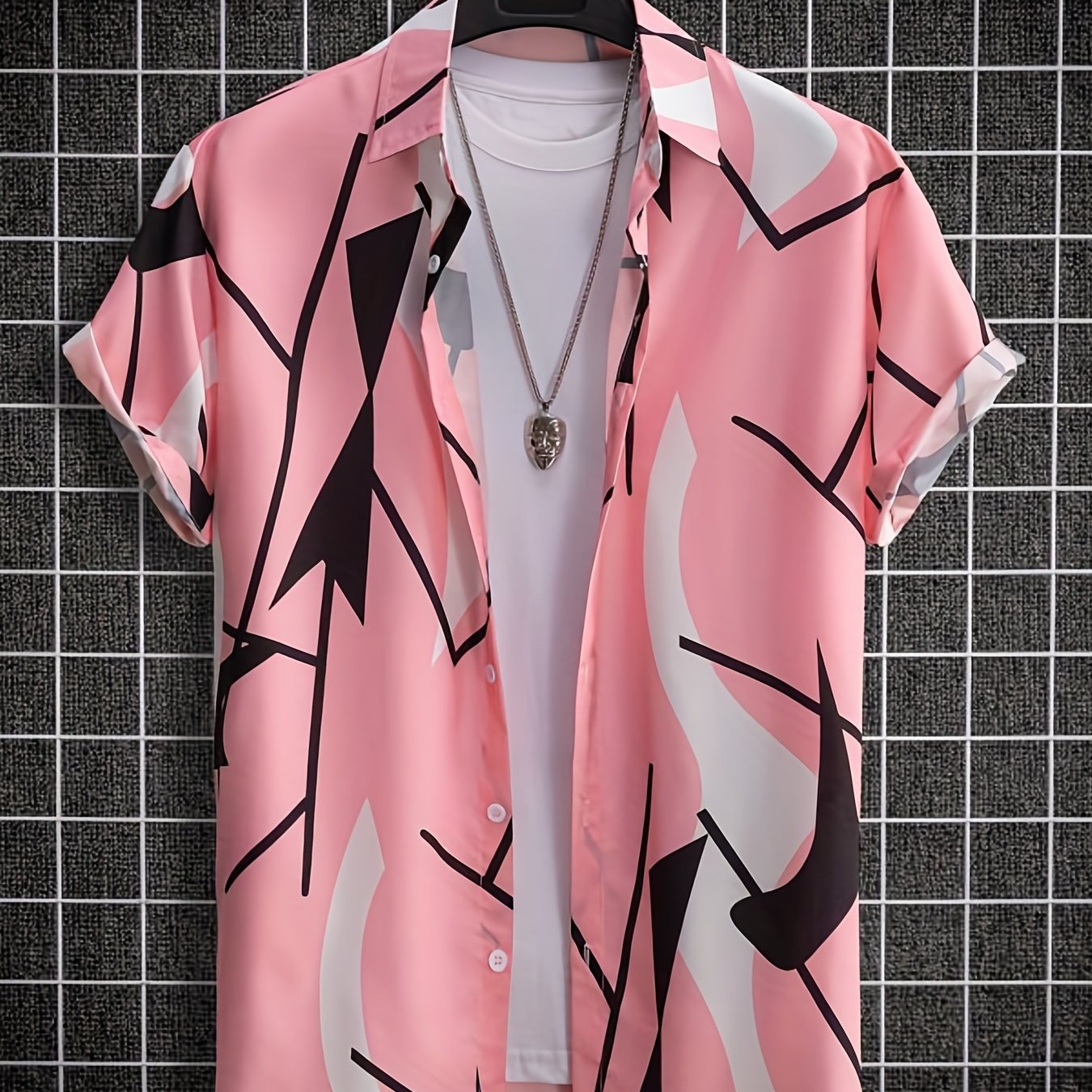 Hawaiian Style Men's Short Sleeve Lapel Shirt