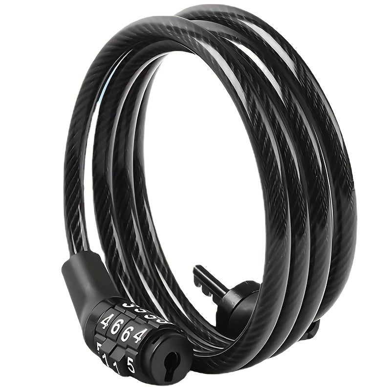 3in Bike Lock Cable 7mm Combination Bicycle Lock for Outdoor Equipment