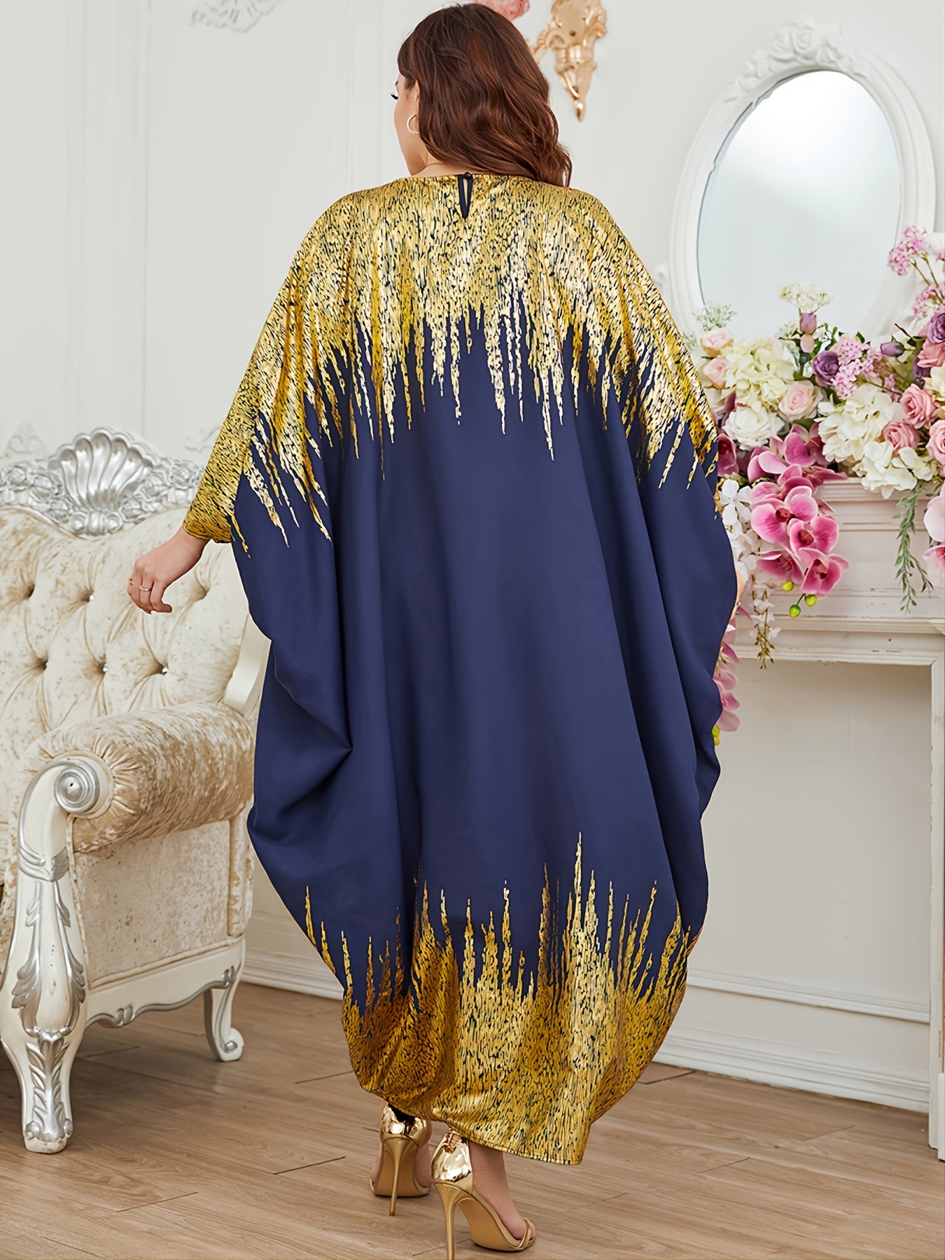 Abaya Dress Women's Round Neck Comfort Maxi Dress
