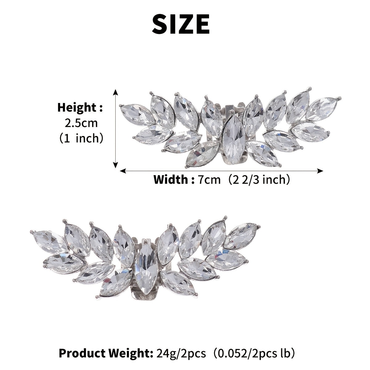Crystal Rhinestone Shoe Clips DIY Floral Shoe Buckle Wedding Party