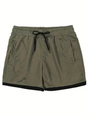 Men's Drawstring Sport Shorts for Outdoor Activities