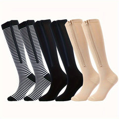 Men's Over Knee High Zip Sport Socks Nylon Blend