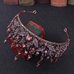 Vintage Rhinestone Crown Baroque Tiara Wedding Hair Accessories