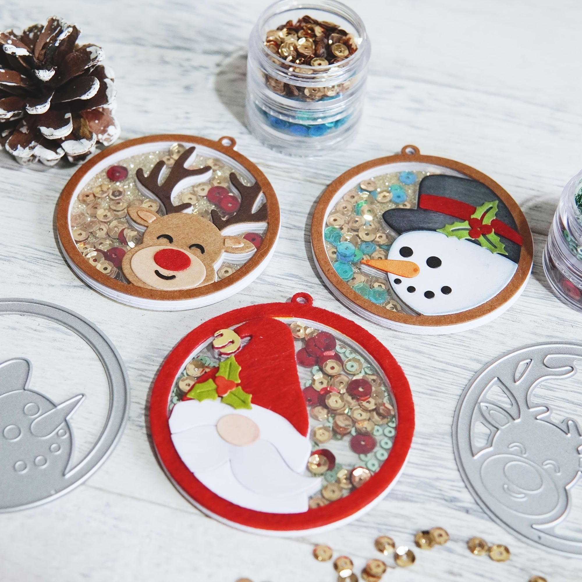 Christmas Metal Cutting Dies Set DIY Scrapbooking Supplies For Shaker Cards