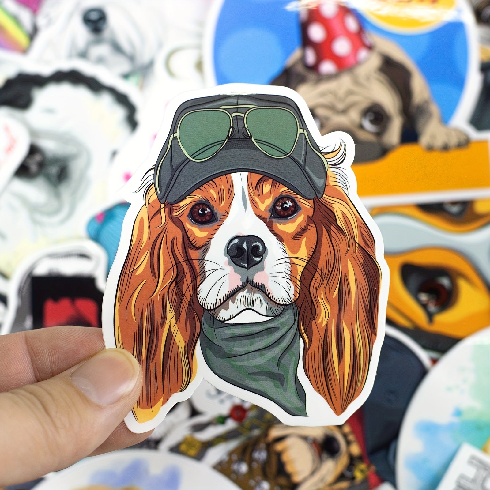 50pcs Dog Stickers Waterproof Vinyl for Water Bottle Laptop Phone
