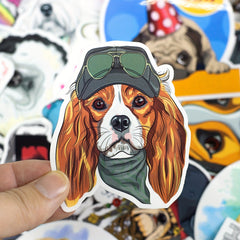 50pcs Dog Stickers Waterproof Vinyl for Water Bottle Laptop Phone