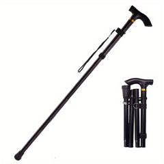 Aluminum Folding Trekking Pole Telescopic Walking Stick for Elderly Climbing