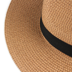 Straw Sun Hat Wide Brim Beach Hat 57 cm