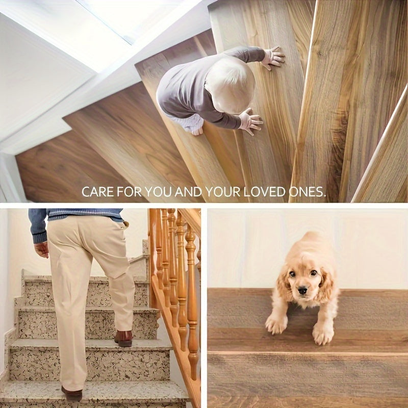 9pcs Non Slip Stair Treads Anti Slip Tape Adhesive Strips Heavy Duty Traction