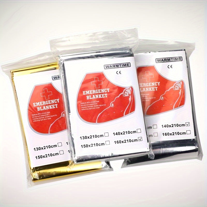 5pcs Outdoor Survival Insulation Blanket Emergency Sunscreen Blanket