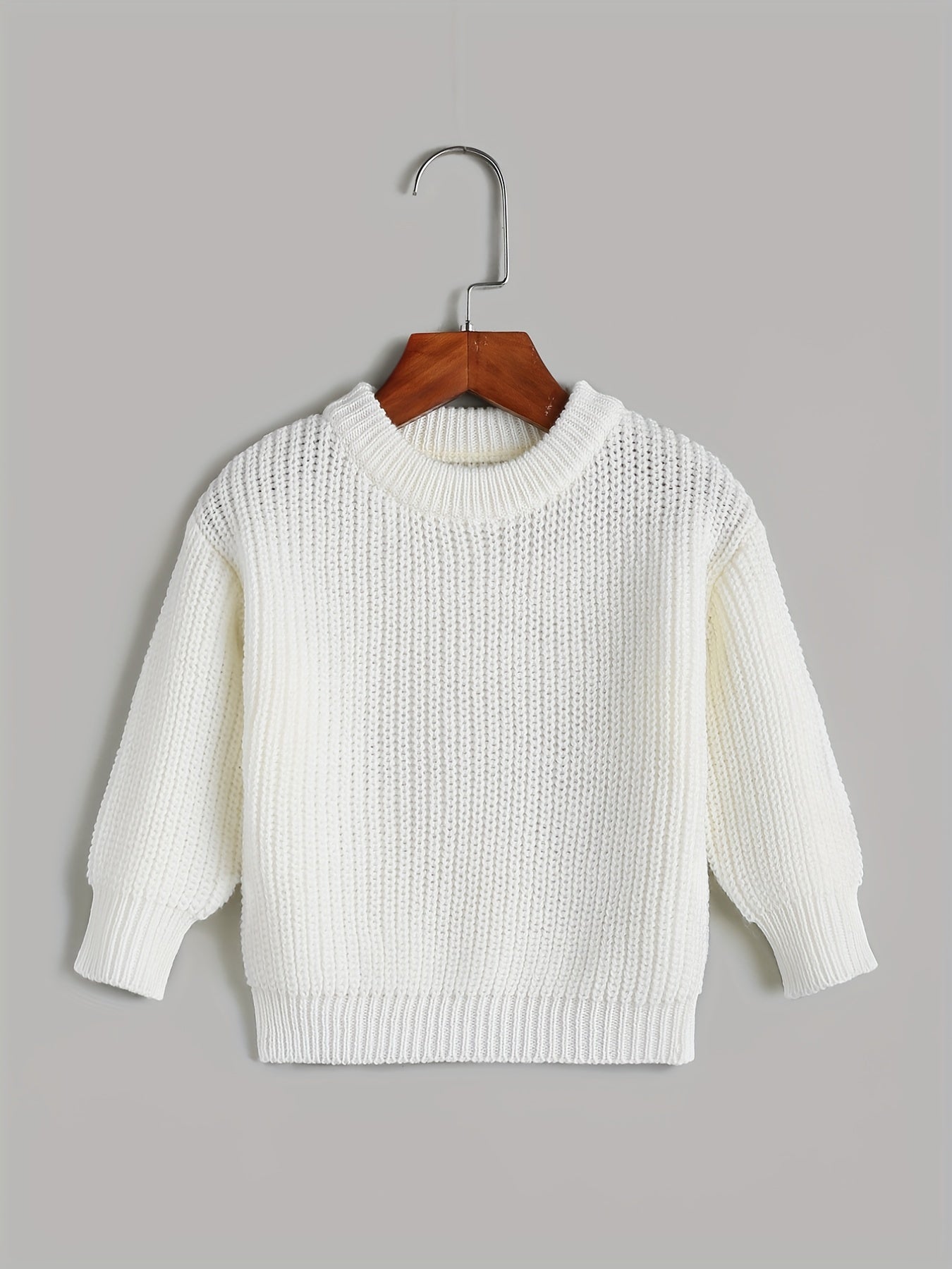Girls Long Sleeve Knitted Pullover Top