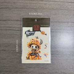 Halloween 5D Sticker Tumbler Cartoon Jack O' Lantern with Pumpkins Bats
