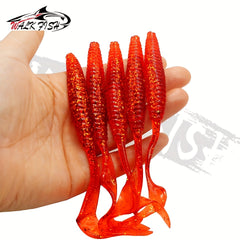 5pcs Soft Fishing Lure Twister Tail Bass Baits