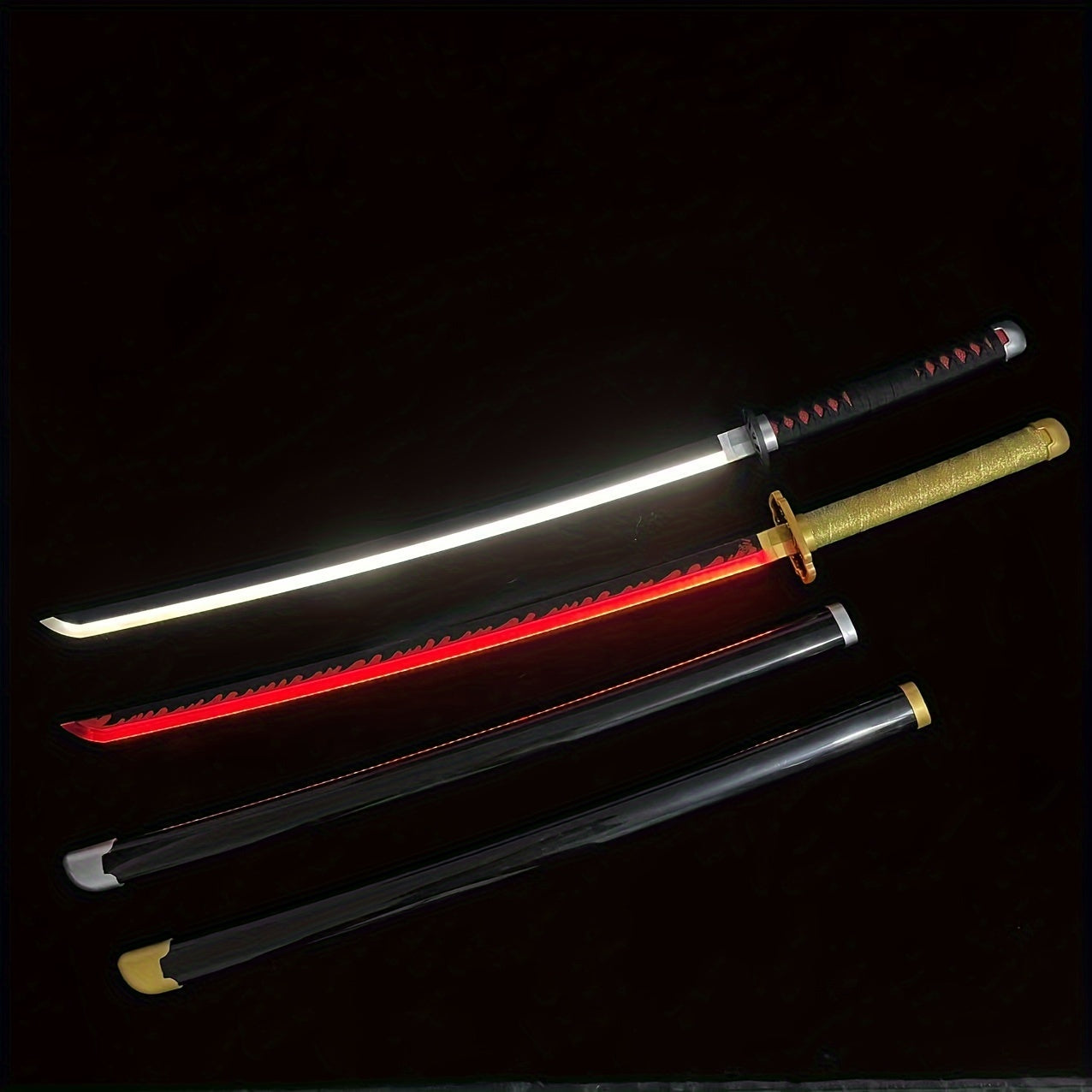 Lighted Katana Sword Wooden Anime Sword Samurai Katana Sword