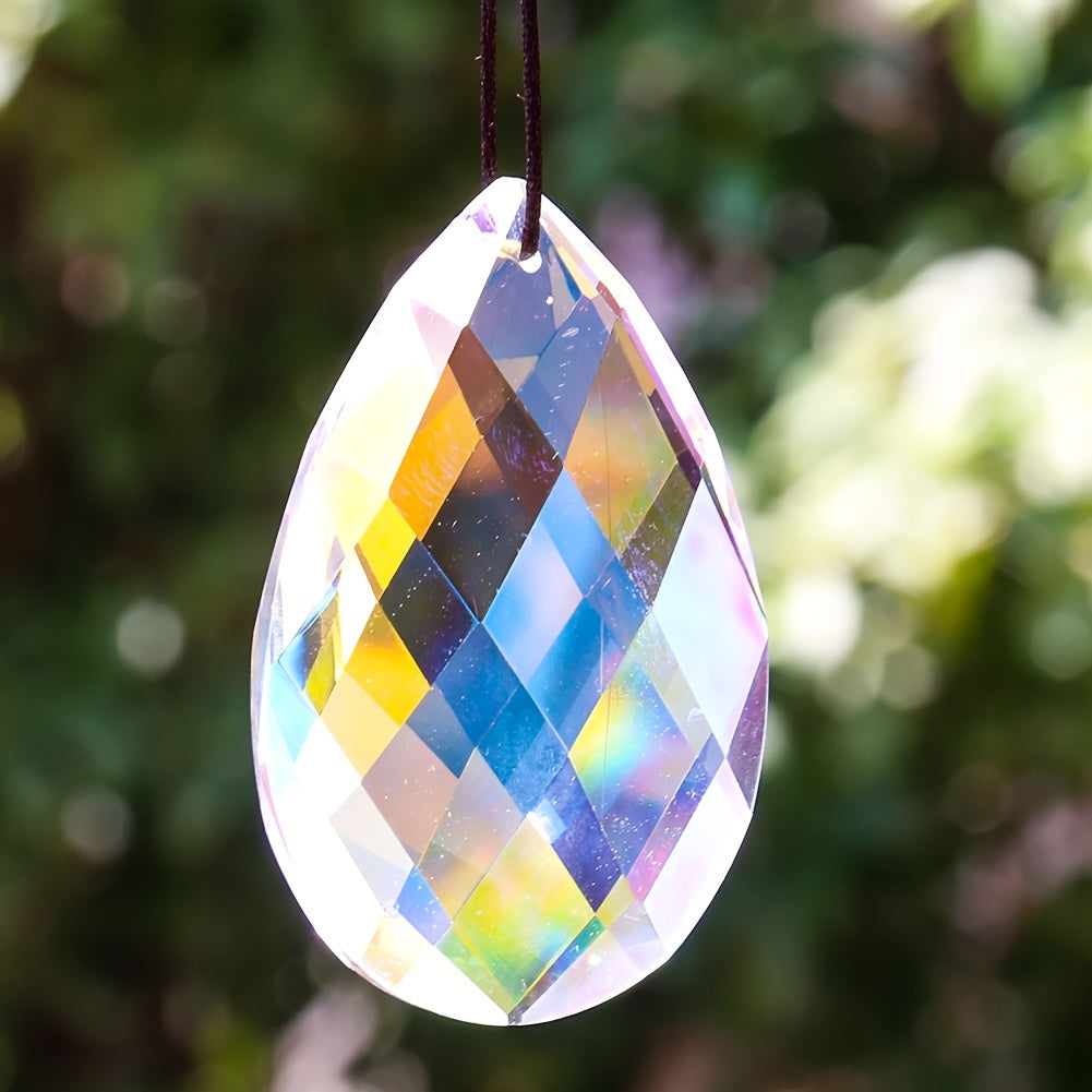 76MM AB Grid Crystal Suncatcher Pendant