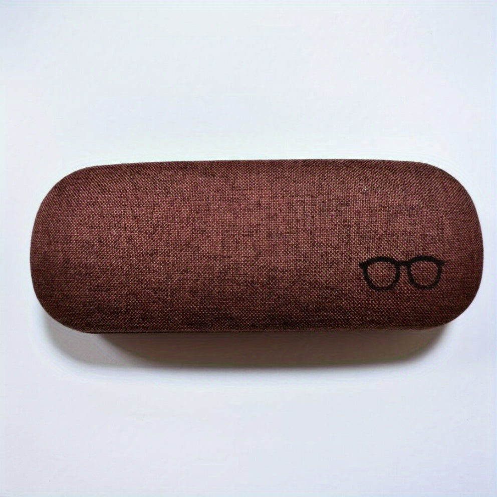 Men's Glasses Case Hard Shell Linen Fabrics Spectacle Storage