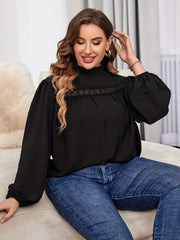 High Neck Lace Blouse for Women
