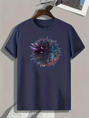 Pattern Print Men's Graphic T-shirt for Summer