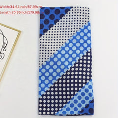 Polka Dot Printed Scarf Vintage Block Shawl Boho Head Wrap Women