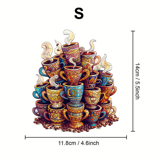 Coffee Dream Wooden Puzzle Animal & Floral Colors Adult Brain