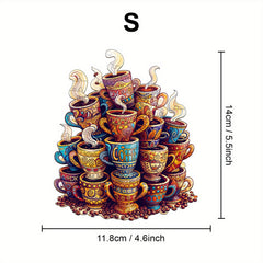 Coffee Dream Wooden Puzzle Animal & Floral Colors Adult Brain
