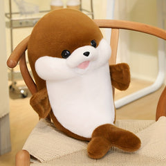 Adorable Seal Plush Toy in Lying Position Soft Plush Fabric 3 Colors