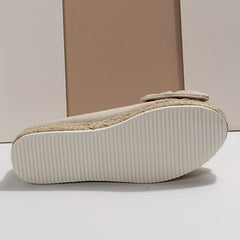 Women's Bowknot Slip On Low Round Toe Espadrilles Shoes