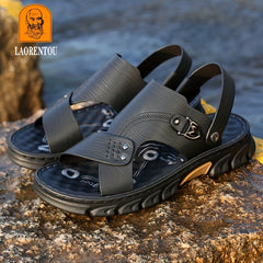 Men's Non Slip Sandals Quick Dry Closed Toe Rubber Sole Beach Shoes