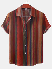 Mens Semi Formal Stripe Pattern Shirt