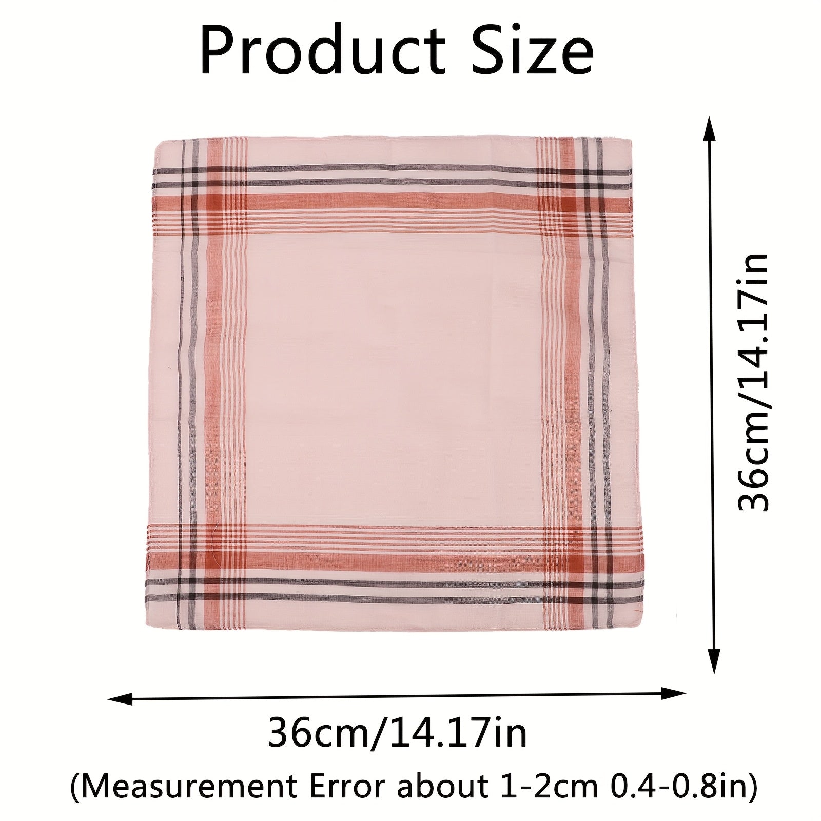 Men's 12 Pack Soft Hankies with Stripe Pocket Square Towel