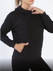 Women's Quick Drying Hooded Workout Jacket with Pockets