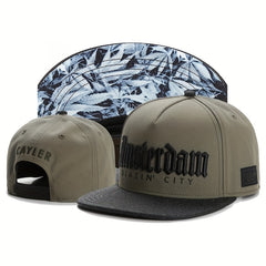 Street Letter Embroidery Men's Hip Hop Hat Adjustable Snapback Cap