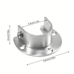 2 Pack Closet Rod Holder Stainless Steel Support with Screws
