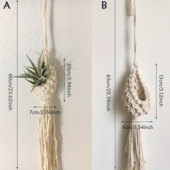 Hand Woven Nordic Tapestry Flower Pot - Bohemian Beauty for Your Home