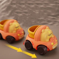 2pcs Animal Racing Car Toy Set - Push Car Toys