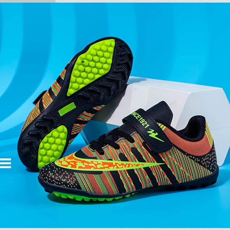 Kid's Turf Football Boots with Fastener Outdoor TF Soccer Cleats