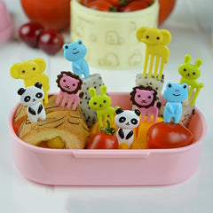 10pcs Animal Fruit Fork Set Christmas Party Snack Cake Dessert Food Fork