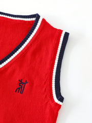 Boys Deer Sleeveless Knit Vest for Spring Autumn Winter