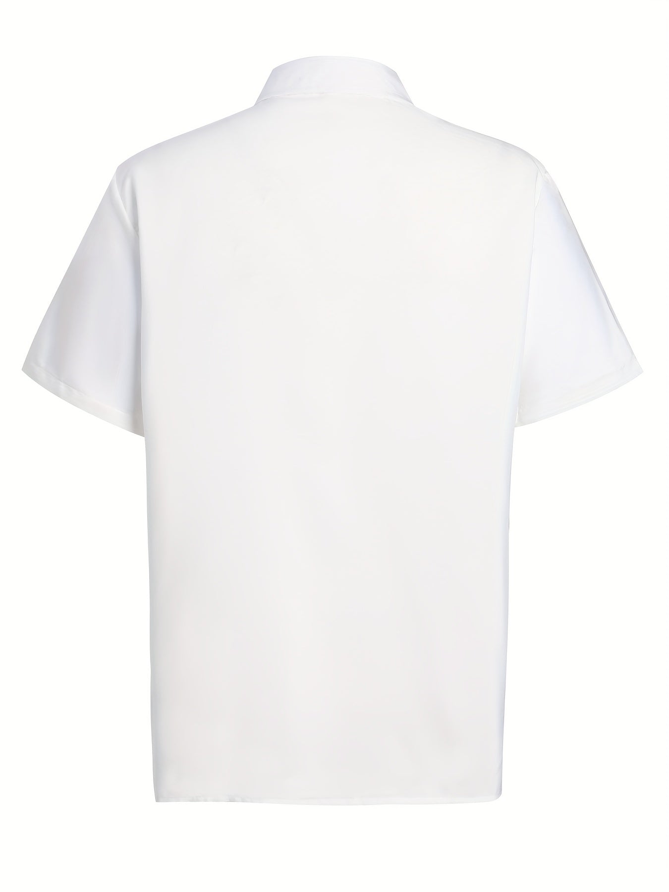 Men's Casual Short Sleeve Plum Print Shirt