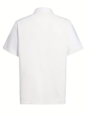 Men's Casual Short Sleeve Plum Print Shirt