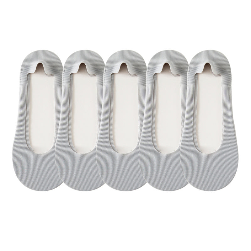 5 Pairs Women's Low Cut Ankle Socks Soft & Lightweight Solid Color