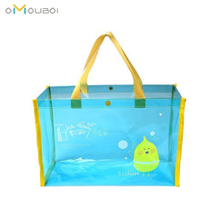 Clear Totes Bag Transparent PVC Handbag Lightweight Cartoon Print Bag