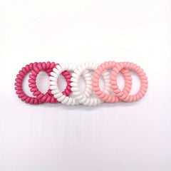 6pcs Telephone Wire Hair Ties Ponytail Holders Scrunchies Hair Accessories