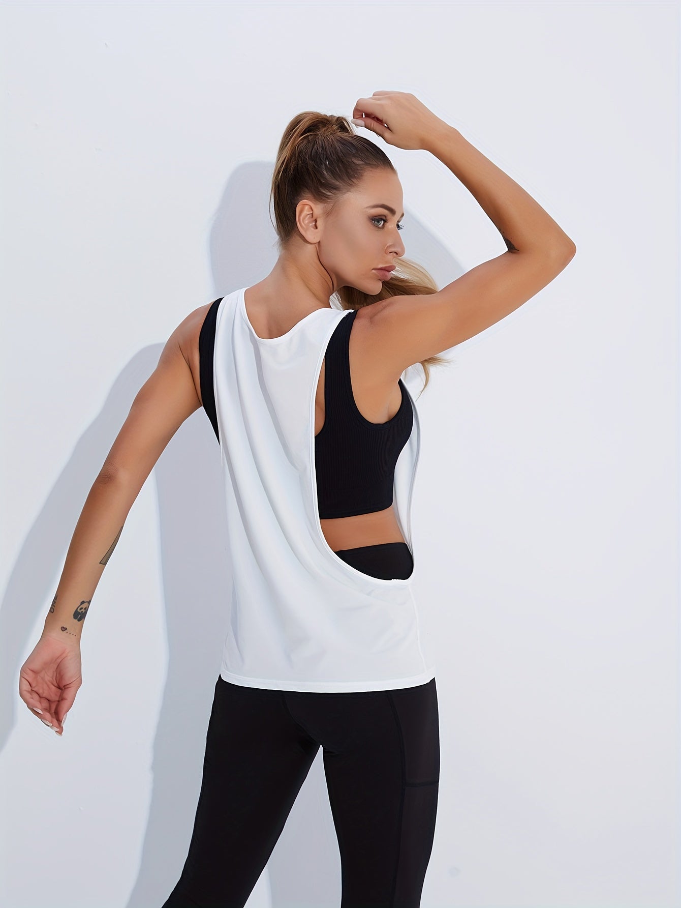 Sports Yoga Fitness Sleeveless T-shirt Round Neck Running Tank Top
