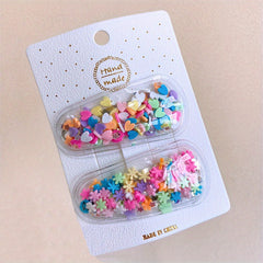 5pcs Cartoon Sequin Hair Clips Set for Girls, Holiday Party Gift
