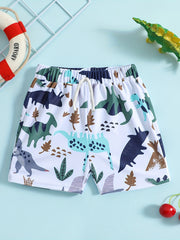 Dinosaur Print Swim Shorts for Boys - Summer Fun