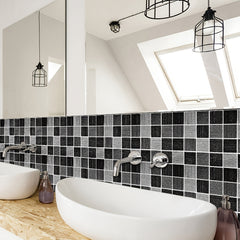 10 Pcs Mosaic Tile Sticker PVC Wallpaper Kitchen Bathroom Decoration