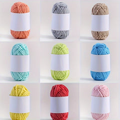 9pcs Multicolor Yarn Crochet Craft Yarn for Hand Knitting Crocheting 10g